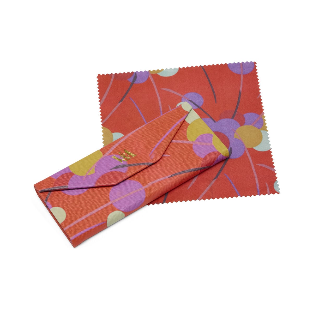 Arts & Science Balloon glasses case 茶色 Art Deco orange fold-flat glasses case | Fashion accessories | V&A
